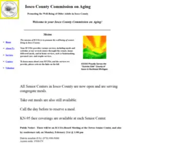 Ioscocoa.org(Iosco County Commission on Aging) Screenshot