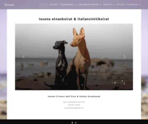Iosonocirneco.com(Cirneco dell'Etnas since 1997 & Italian Greyhounds since 1999) Screenshot