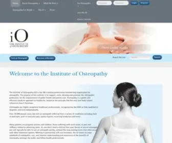 Iosteopathy.org(Institute of Osteopathy) Screenshot