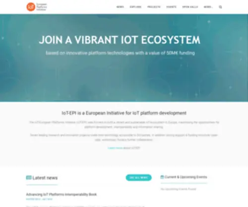 Iot-Epi.eu(IoT-EPI is a European Initiative for IoT platform development. The IoT) Screenshot