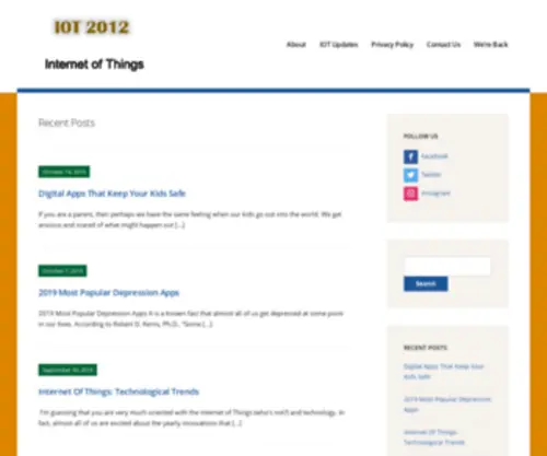 Iot2012.org(Iot 2012) Screenshot