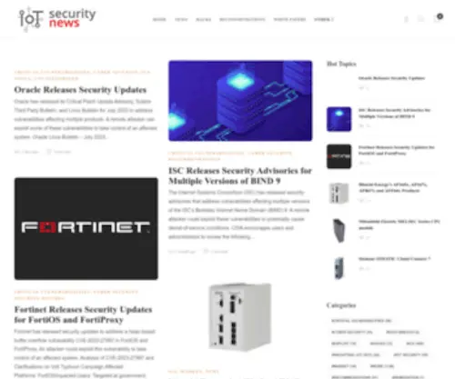 Iotsecuritynews.com((I)IoT Security News) Screenshot