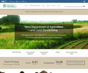 Iowaagriculture.gov(Iowa Department of Agriculture and Land Stewardship) Screenshot