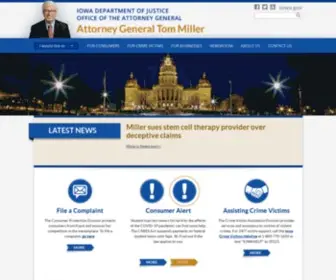 Iowaattorneygeneral.gov(Iowa Attorney General) Screenshot