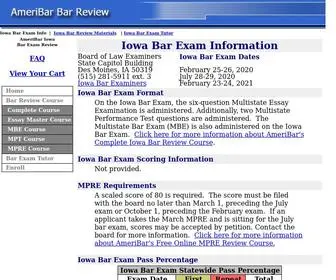 Iowabarexam.com(AmeriBar's Iowa Bar Exam Review Course) Screenshot