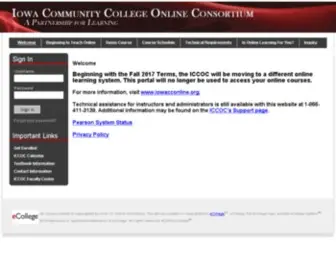 Iowacconline.com(Iowa CC Online Consortium) Screenshot