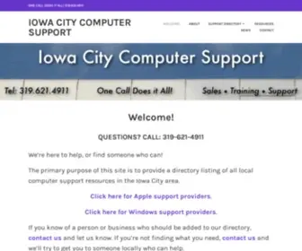 Iowacitycomputersupport.com(One Call Does it All) Screenshot