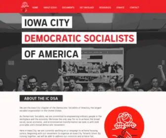 Iowacitydsa.org(Iowa City Democratic Socialists of America) Screenshot