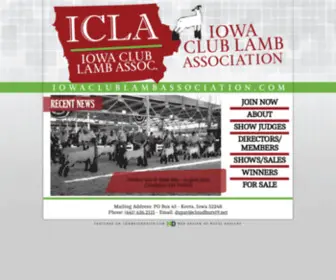 Iowaclublambassociation.com(The Iowa Club Lamb Association's goal) Screenshot