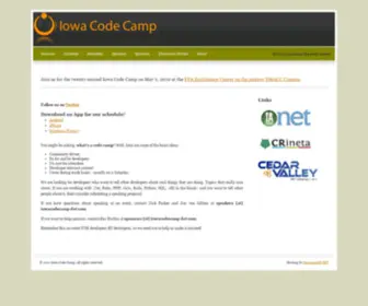 Iowacodecamp.com(Iowa Code Camp) Screenshot