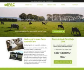 Iowafarmanimalcare.org(Iowa Farm Animal Care) Screenshot