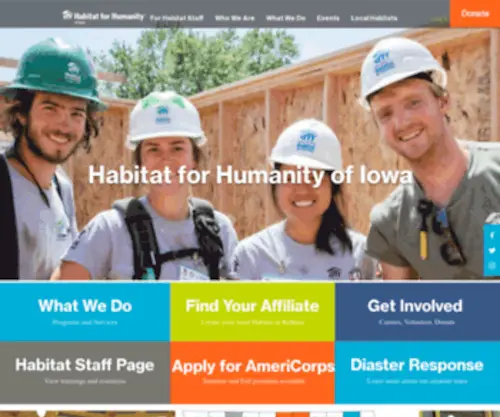 Iowahabitat.org(Habitat for Humanity of Iowa) Screenshot