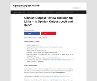 Iowaopinion.com(Opinion Outpost Review & Sign Up Links (UK) Screenshot