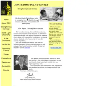 Iowaprofamily.org(STRENGTHING IOWA FAMILIES THE IOWA FAMILY POLICY CENTER) Screenshot