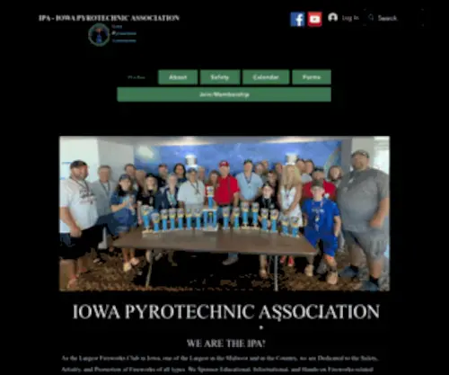 Iowapyro.com(Iowa Pyrotechnic Association) Screenshot
