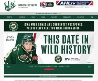 Iowawild.com(Iowa Wild Hockey) Screenshot
