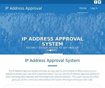 IP-Approval.com(The IP Address Approval system) Screenshot
