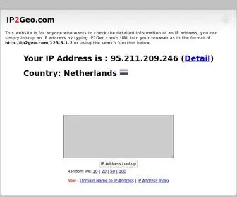 IP2Geo.com(IP Address Lookup) Screenshot