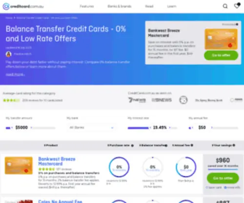 Ipaa.com.au(Balance Transfer Credit Cards) Screenshot