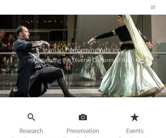 Ipadance.org(Iranian Performing Arts Inc) Screenshot