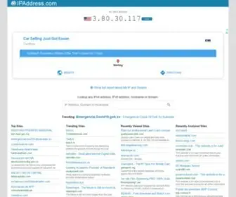 Ipaddress.com(Free IP Lookup) Screenshot