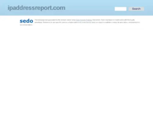 Ipaddressreport.com(IP Address Report) Screenshot