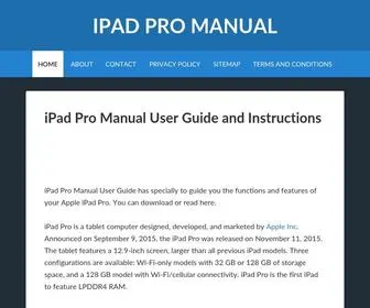 Ipadpromanuals.com(IPad Pro Manual User Guide and Instructions) Screenshot
