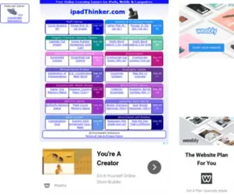 Ipadthinker.com(Build your brain power with fun online learning for iPad and other tablets) Screenshot