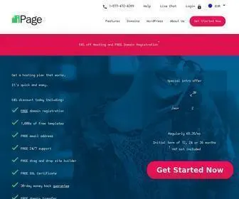 Ipage.com(Domain & Web Hosting Services) Screenshot