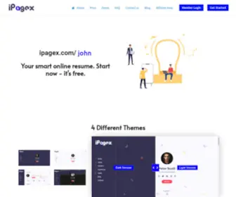 Ipagex.com(Digital Resume) Screenshot