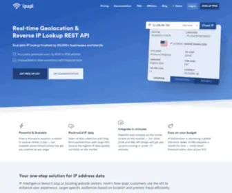 Ipapi.com(IP Address Lookup and Geolocation API) Screenshot