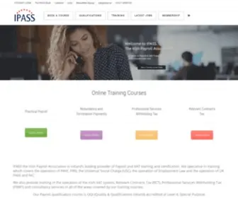 Ipass.ie(Ireland's premier provider of Payroll training and certification) Screenshot