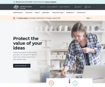 Ipaustralia.gov.au(IP Australia) Screenshot