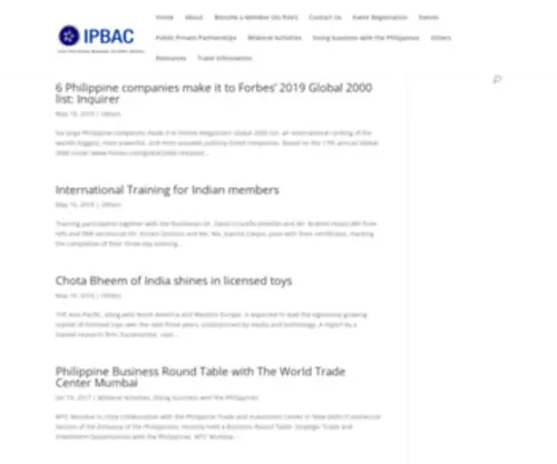 Ipbac.com(India Philippines Business Advisory Council) Screenshot