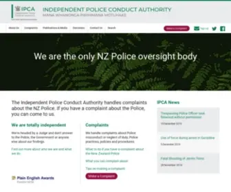 Ipca.govt.nz(Independent Police Conduct Authority of New Zealand) Screenshot