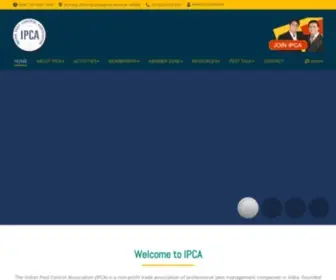 Ipca.org.in(Indian Pest Control Association) Screenshot