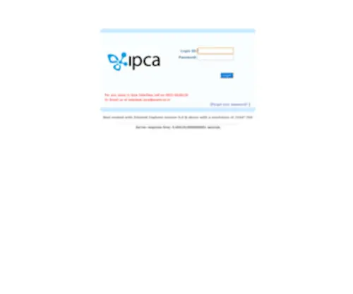 Ipcainterface.com(IPCA) Screenshot