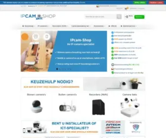 Ipcam-Shop.nl(IPcam-shop dé specialist in IP-beveiligingscamera's) Screenshot