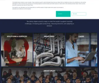 Ipcos.com(Maximize your plant efficiency and sustainability with digital solutions) Screenshot