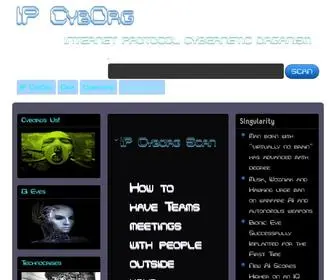 Ipcyb.org(Internet Protocol Cybernetic Organism) Screenshot