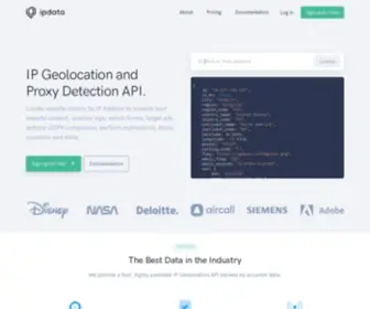 Ipdata.co(Lookup the location of any IP Address with ipdata's IP Geolocation API. ipdata) Screenshot