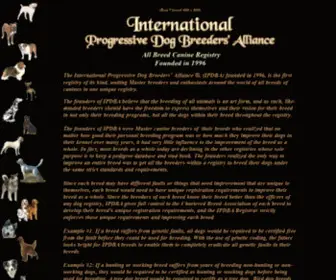 Ipdba-Registry.com(The International Progressive Dog Breeders' Alliance) Screenshot