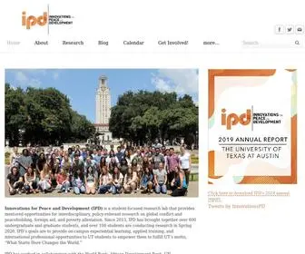 Ipdutexas.org(Innovations for Peace and Development) Screenshot