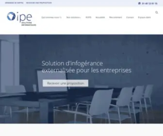 Ipe.fr(Entreprise et solutions de maintenance informatique à Paris) Screenshot