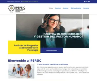 Ipepsic.mx(Instituto de Posgrados Especializados en Psicología S.C) Screenshot