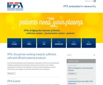 Ipfa.nl(IPFA, the partner working towards sufficient, safe and efficient plasma products) Screenshot