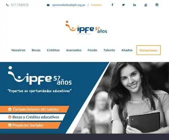 Ipfe.org.pe(BECAS Y CR) Screenshot