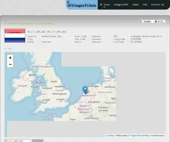 Ipfingerprints.com(IP Locator) Screenshot