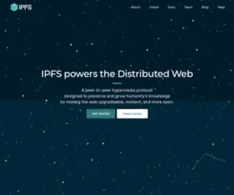IPFS.tech(The InterPlanetary File System) Screenshot