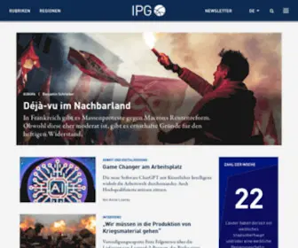 IPG-Journal.de(Internationale Politik und Gesellschaft (IPG)) Screenshot